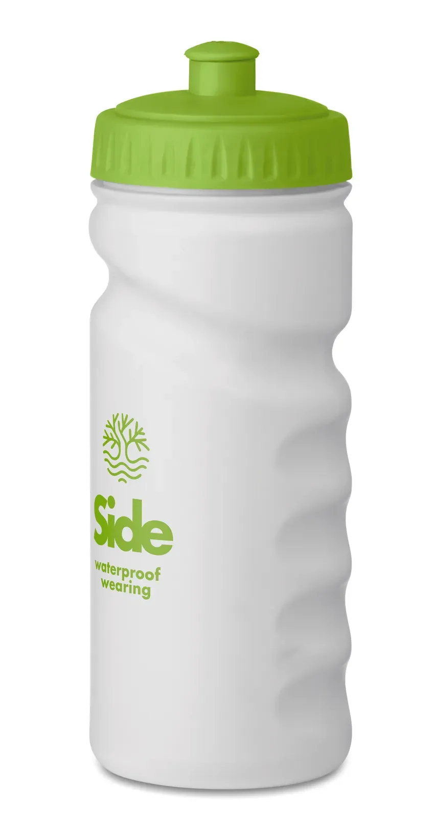 Spot Eight – Sports Drinking Bottle with Convenient Handgrip in Solid PE Plastic which is BPA Free — Lime