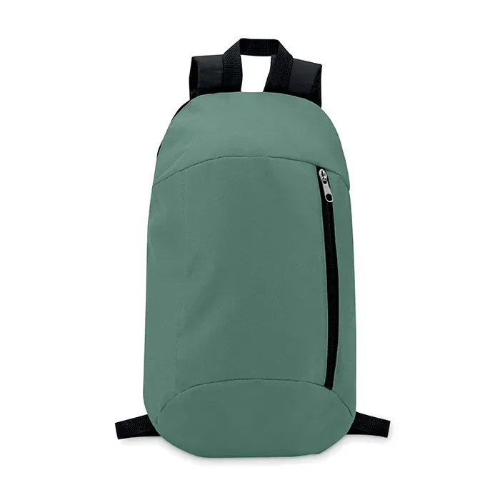 Polyester Backpack Tirana with Zippered Pocket 22X10X39 cm MO9577 — Dark Green