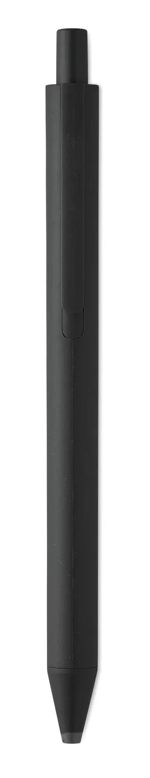 Pecas Wheat Straw & ABS Push Button Pen — Black