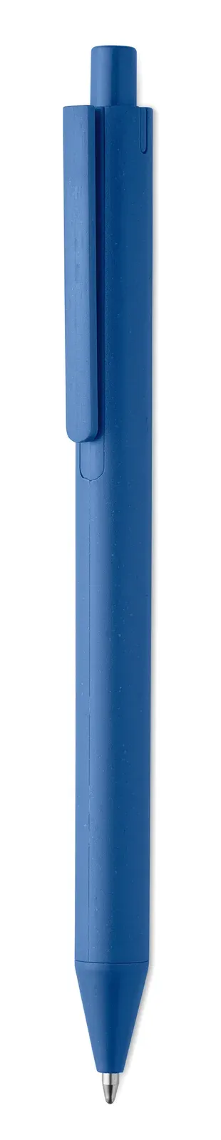 Pecas Wheat Straw & ABS Push Button Pen — Royal Blue