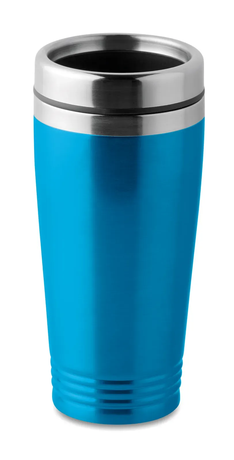 Rodeo Colour – Double Wall Stainless Steel Travel Cup with Black PP Lid — Turquoise