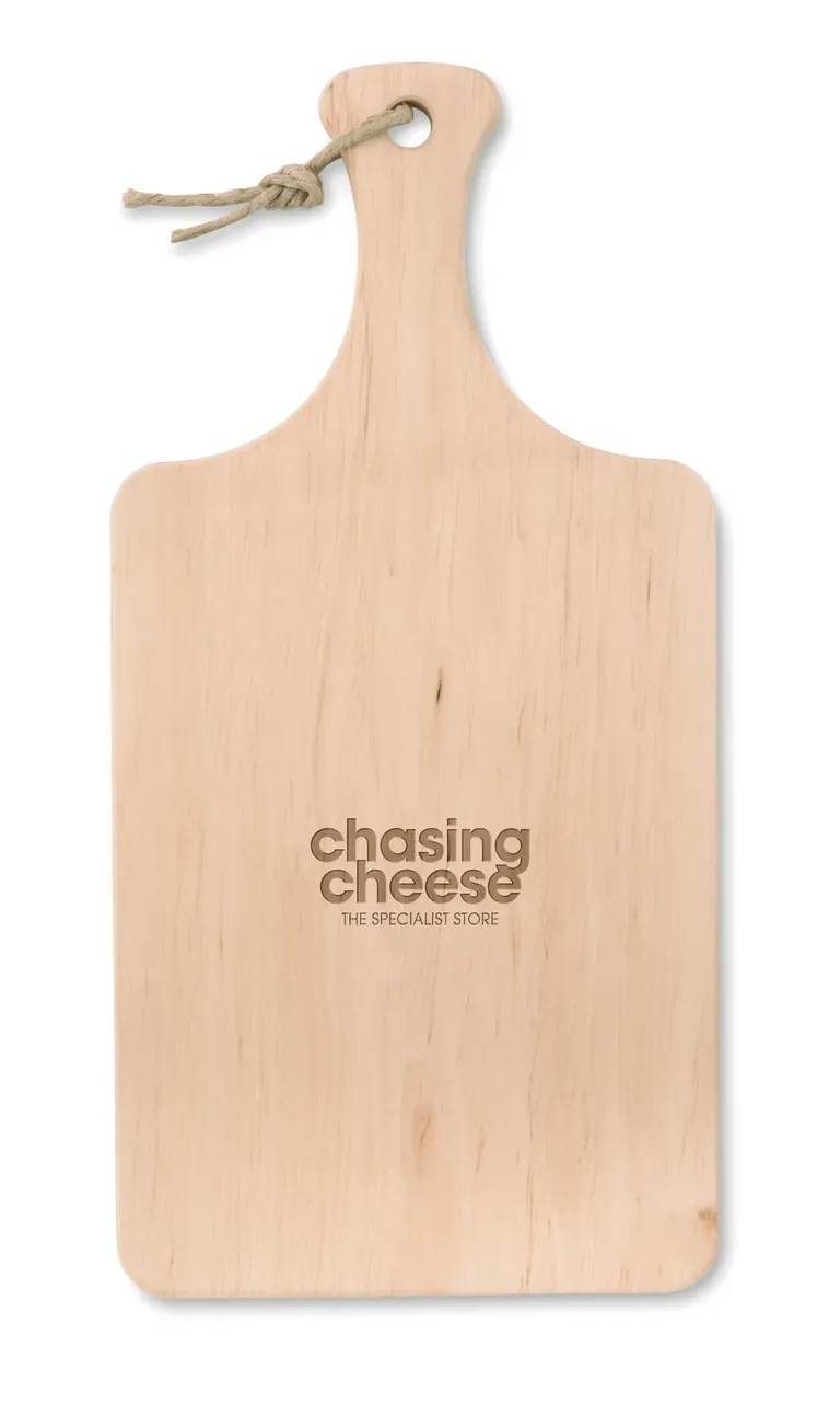 Ellwood Lux – Cutting Board with Handle and Cord Hanger, Manufactured in EU Alder Wood
