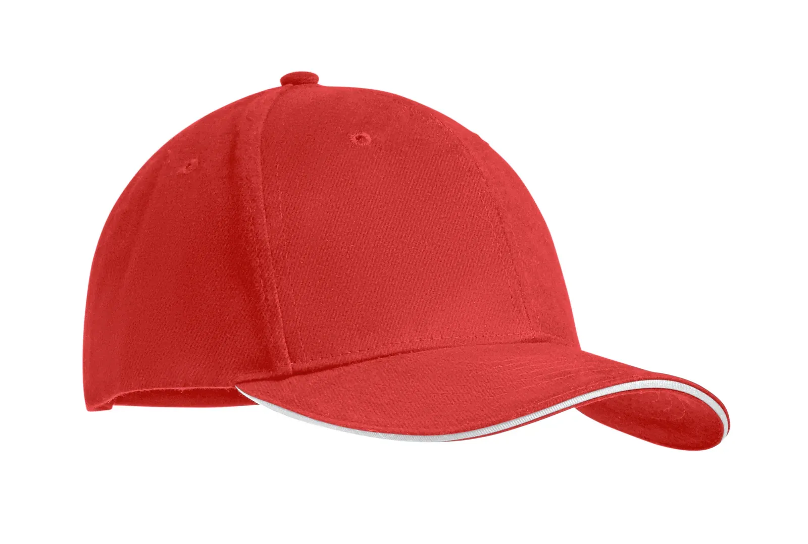 Tekapo Heavy Brushed Cotton Cap — White/Red