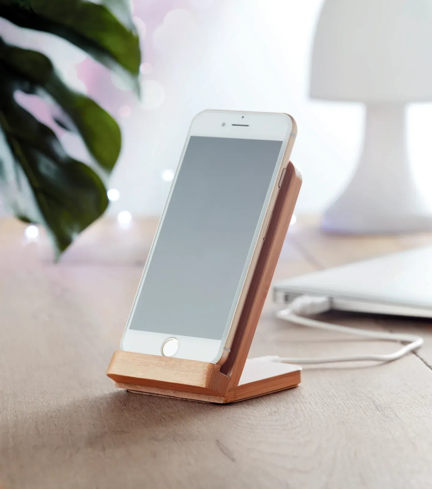 Wirestand Bamboo Wireless Charger Stand – FSC-Certified — Wood