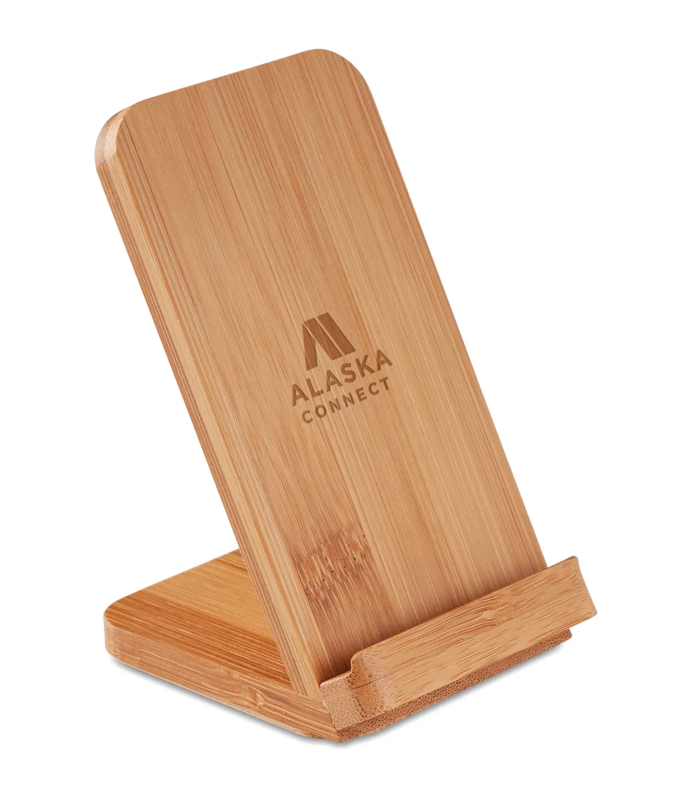 Wirestand Bamboo Wireless Charger Stand – FSC-Certified — Wood