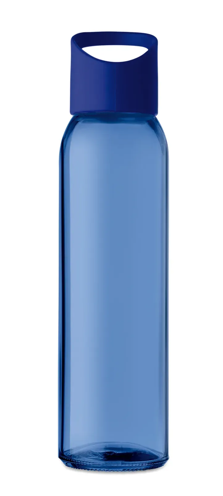 Praga Glass – Glass Bottle with PP Lid with Hanging Carrying Loop — Royal Blue