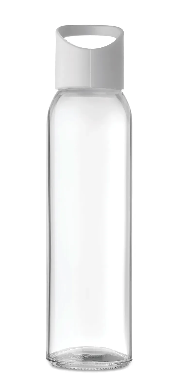 Praga Glass – Glass Bottle with PP Lid with Hanging Carrying Loop — White