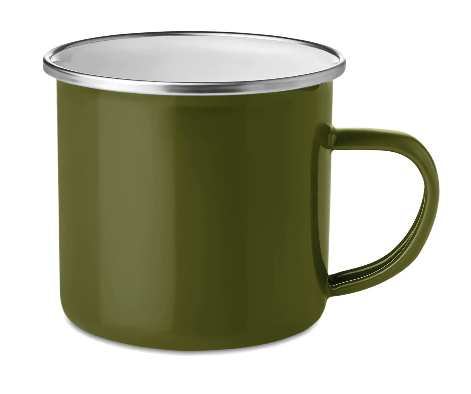 Plateado – Metal Mug with Enamel Layer — Green