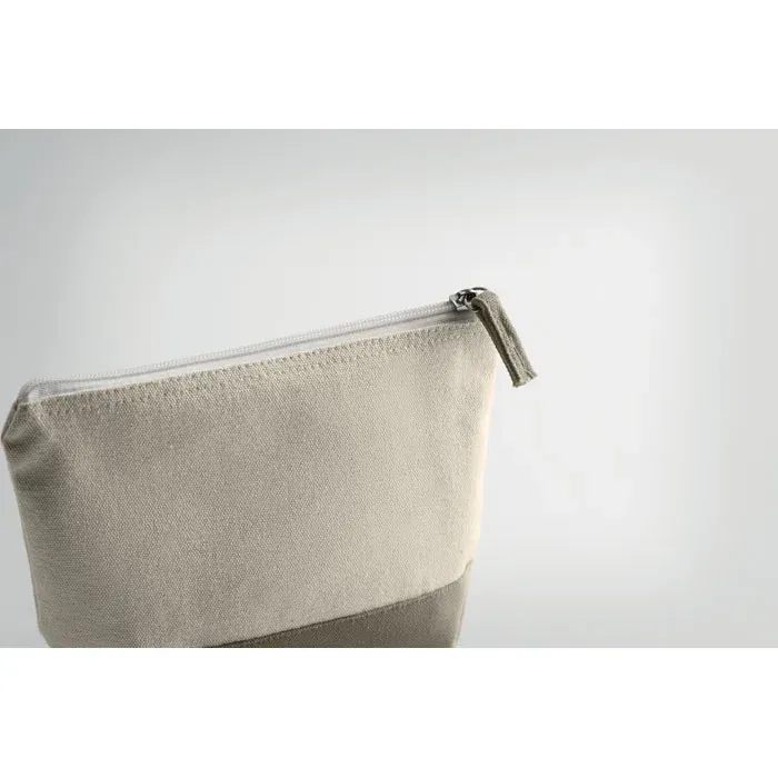 Kleuren Fairtrade Cotton Cosmetic Bag 180GSM — Grey