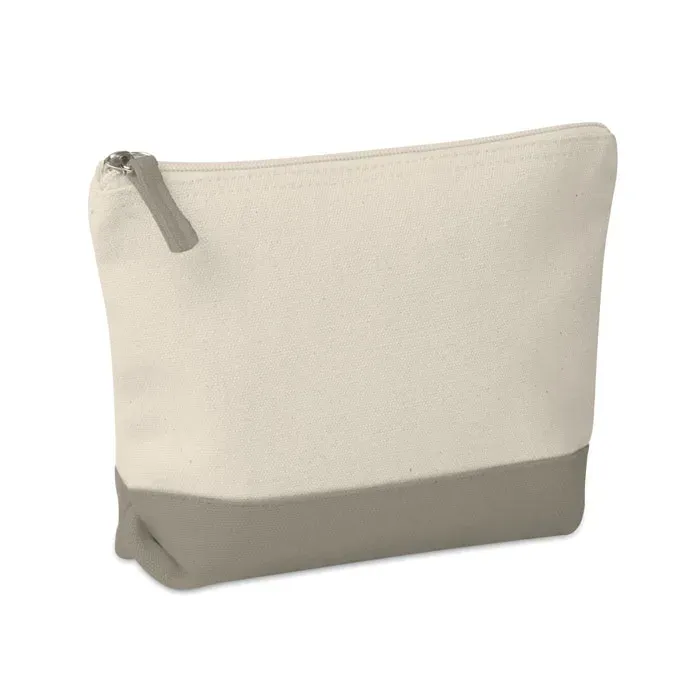 Kleuren Fairtrade Cotton Cosmetic Bag 180GSM — Grey