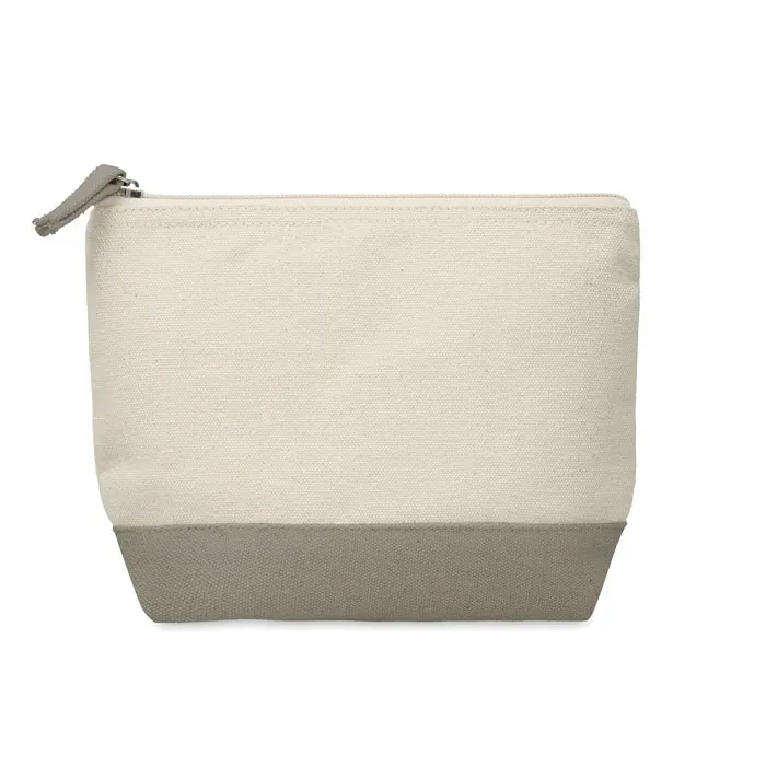 Kleuren Fairtrade Cotton Cosmetic Bag 180GSM — Grey