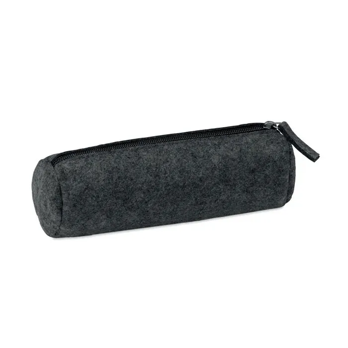 Penlo RPET Felt Zippered Pencil Case — Stone Grey