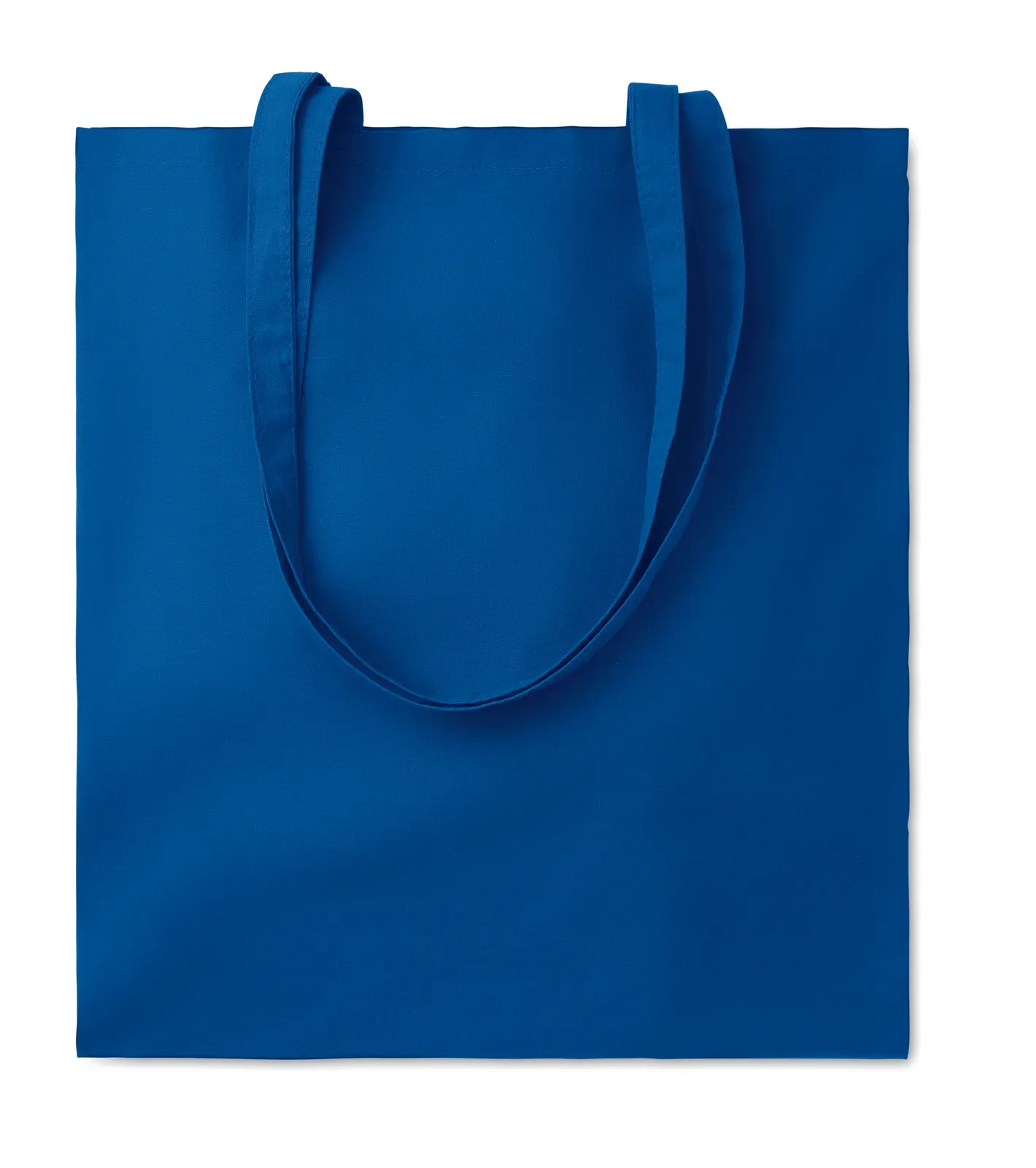 Cotton Shopping Bag Cottonel Colour ++ with Long Handles 38X42 cm — Royal Blue