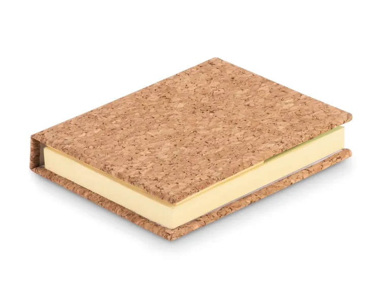 Visioncork Cork Cover Sticky Note Set – Recycled Paper Notes & 5-Colour Markers