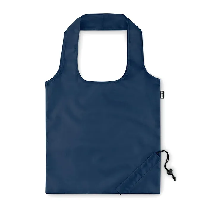 Recycled Cotton Shopping Bag Foldpet with Foldable Design 38X40 cm — French Navy