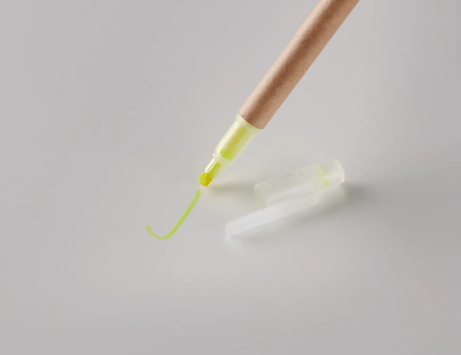 Duo Paper 2-in-1 Carton Pen & Highlighter — Yellow