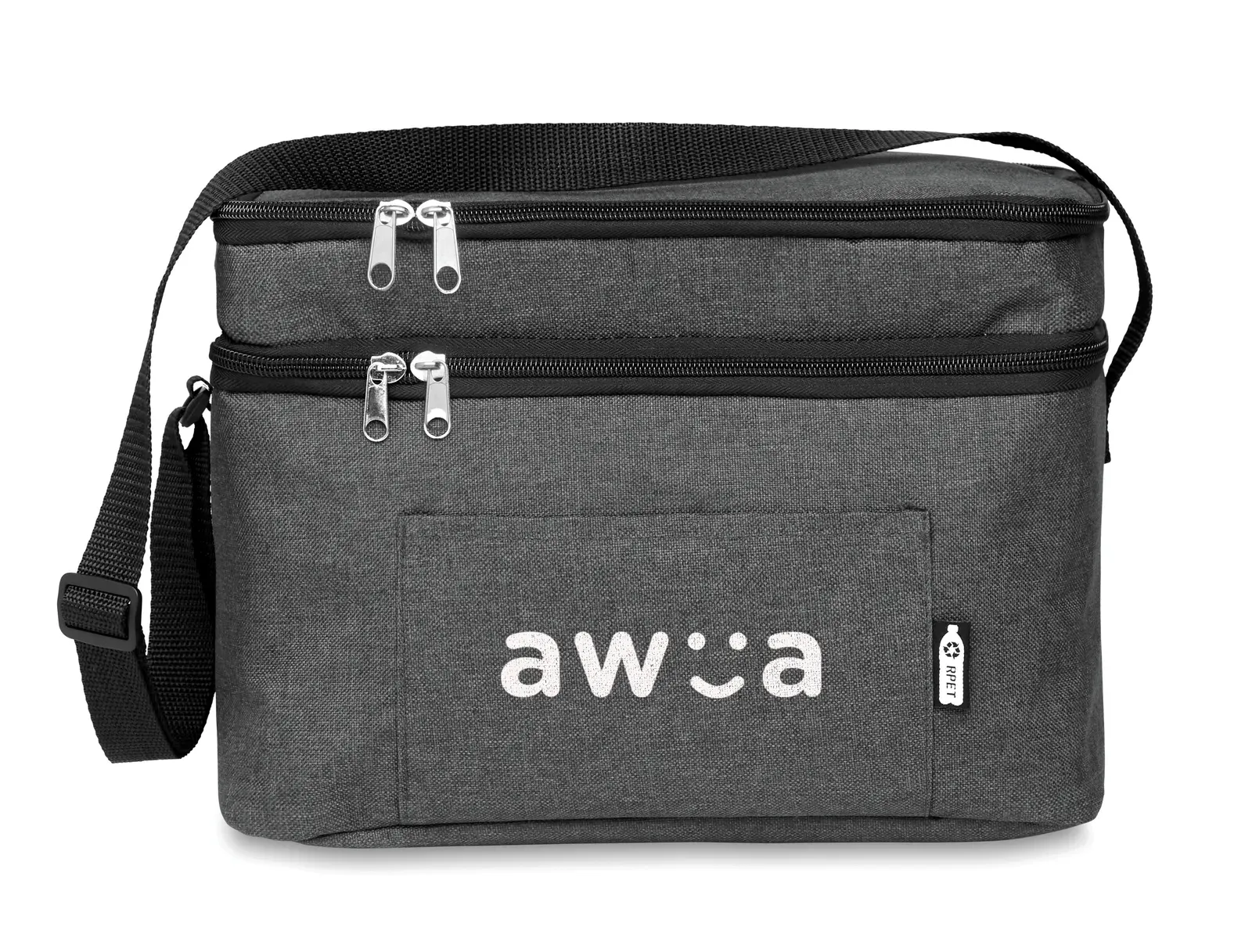 RPET Cooler Bag Icecube with Adjustable Strap 30X20X25 cm MO9915 — Black