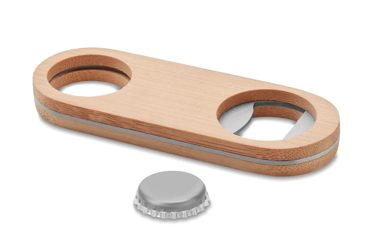 Valbamper – Stainless Steel Speed Bottle Opener with Bamboo Surface — Wood