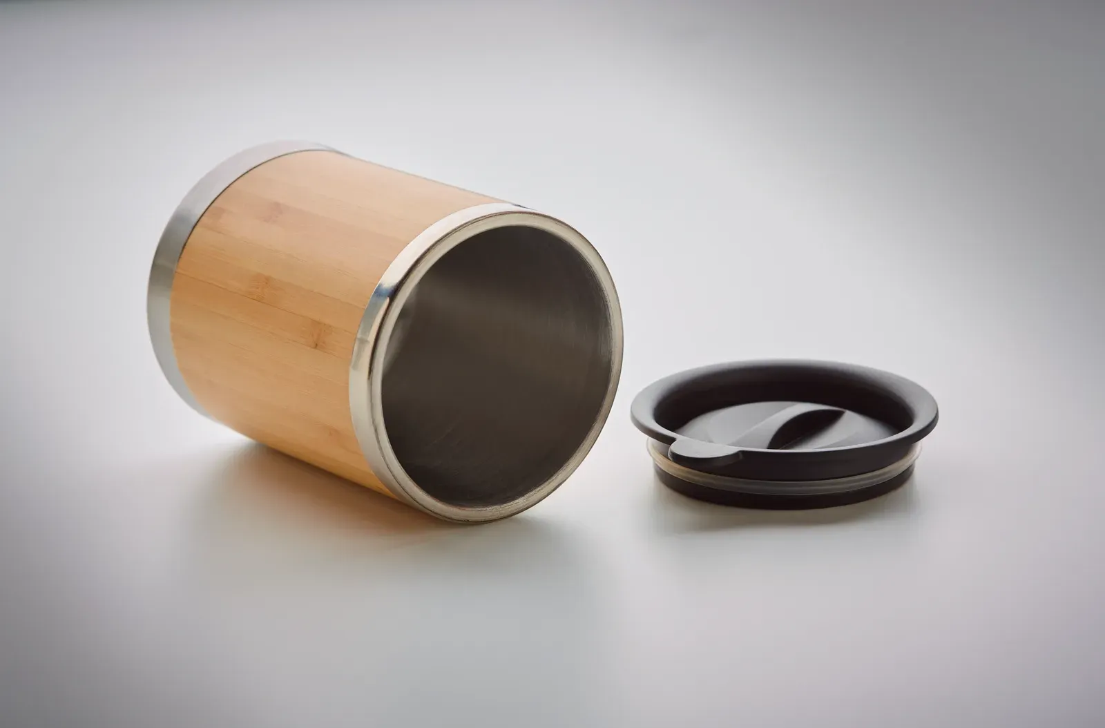 Lokka – Double Walled Stainless Steel Tumbler with Bamboo Case and Moveable Drink Hole — Wood