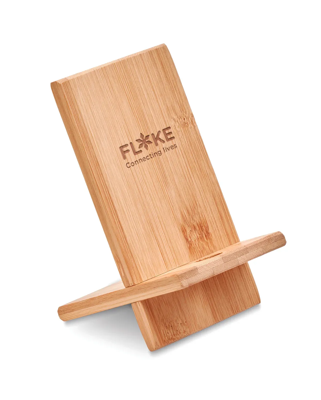 Whippy Bamboo Phone Stand – Vertical Hold, FSC-Certified — Wood