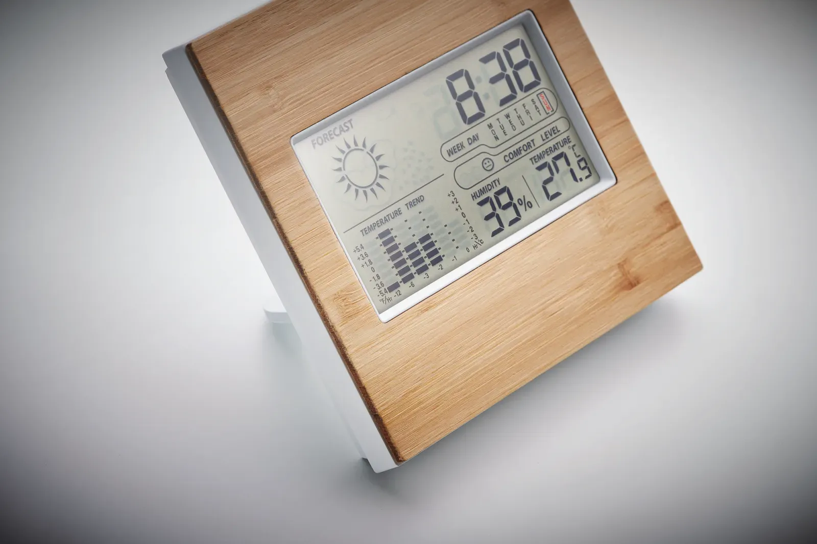 Turku Bamboo-Front Weather Station — Wood