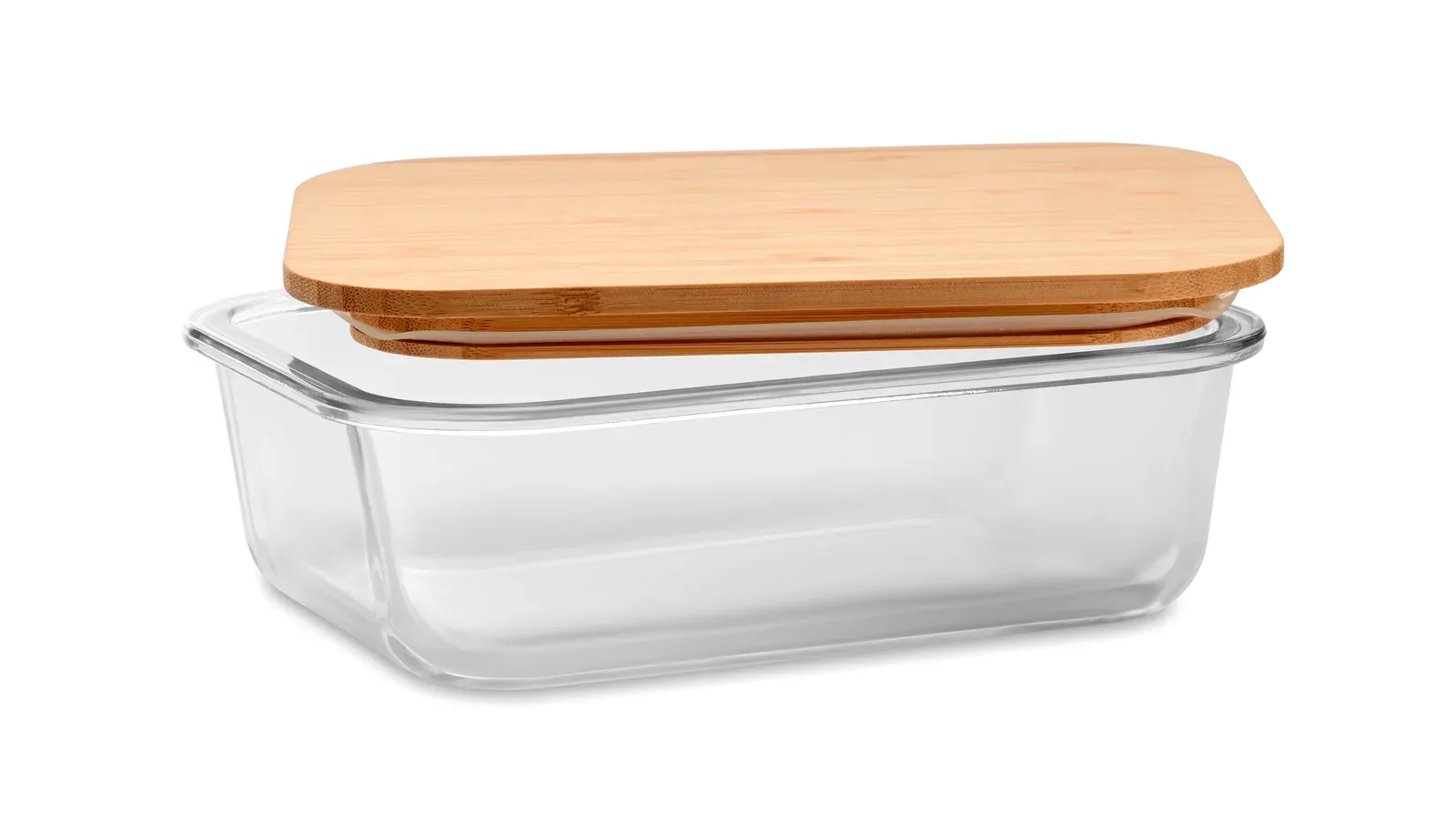 Tundra Lunchbox – Lunch Box in Glass with Bamboo Lid and Silicone Band