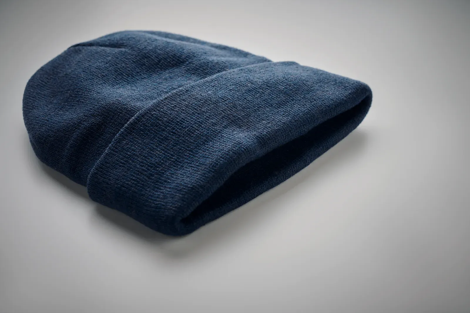 Polo RPET Knitted Beanie with Cuff — Blue