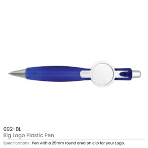 Big Logo Plastic Pens - Image 3