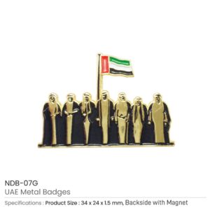 UAE Metal Badges Gold - Image 3