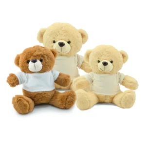Promotional Teddy Bear Toys with Printable White Tshirt - Image 1