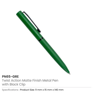 Metal Pens Twist Action Matte Finish and Black Clip - Image 9