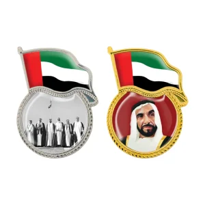 UAE Flag Design Badges in Metal with Attachment - Image 3