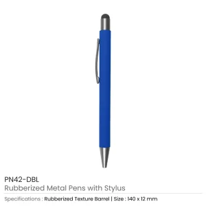 Rubberized Stylus Metal Pens - Image 9