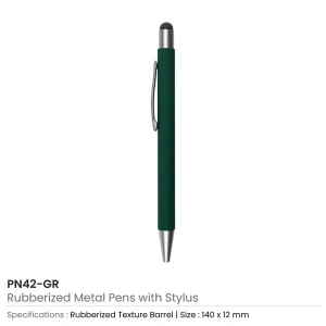 Rubberized Stylus Metal Pens - Image 10