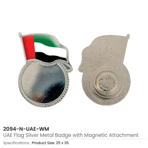 UAE Flag Design Badges in Metal with Attachment - Image 6
