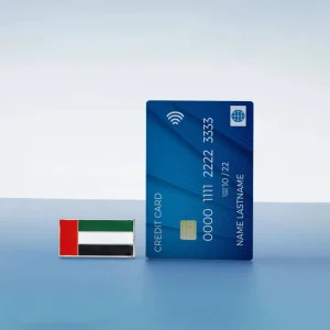 UAE Flag Metal Badges Rectangle with Magnet Attachment - Image 3