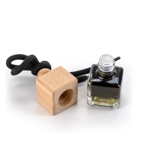 Hanging Car Diffuser Bottle with Bamboo Lid – Black Ice Fragrance - Image 4