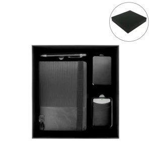 Promotional Office Gift sets in Black Square Premium Gift Box - Image 1