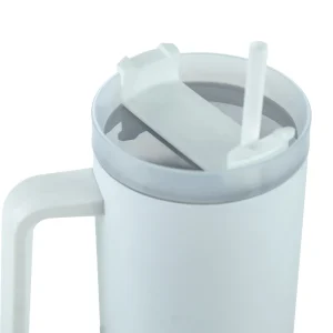 Tumblers with Handle and Straw in Stainless Steel 1200ml - Image 6