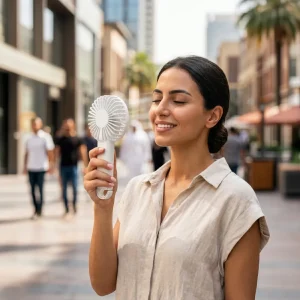 Portable Rechargeable Mini Fan Type C - Image 2